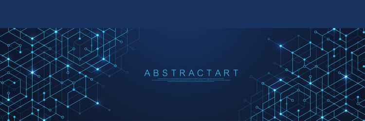 Tech Abstract Hexagonal Network vector image