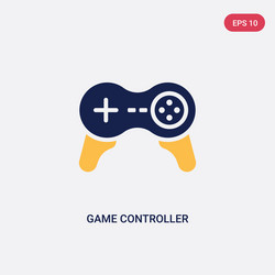 two color game controller cross icon from vector image