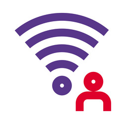 wireless connection maintained by individual vector image