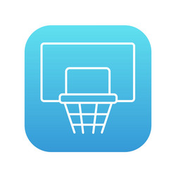 Basketball hoop line icon vector