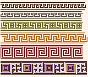 Classical Meander Patterns vector image