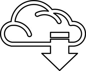 cloud computing data isolated icon vector image
