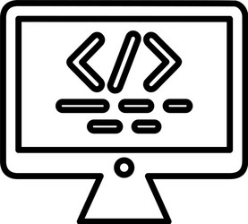 coding custom development programming outline vector image