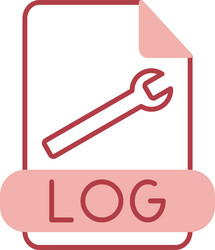log format line fill icon vector image