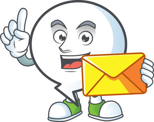 with envelope pattern circle bubble character vector image