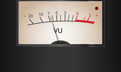 Analog VU Meter Display vector image