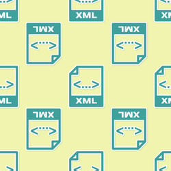 green xml file document icon download button vector image