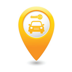 Parking symbol map pointer yellow vector