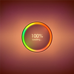 progress loading icon with scale sign upload bar vector image