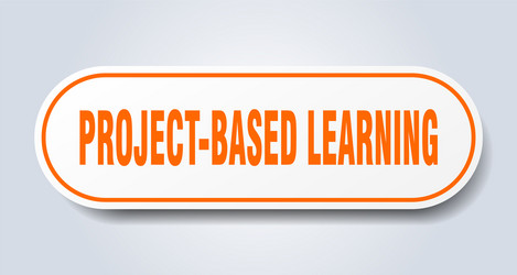 project-based learning sign rounded isolated vector image