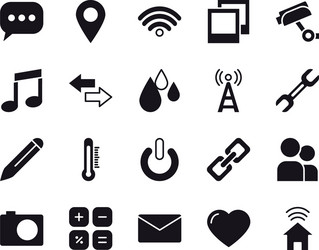 speech bubble and smartphone app buttons icon set vector image