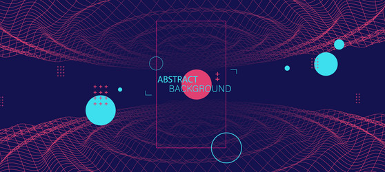 abstract background with waves 3d surface vector image