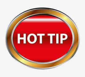hot tip button icon vector image