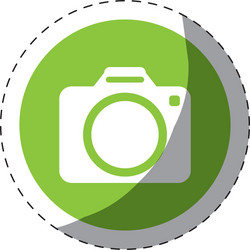 photographic camera button thumbnail icon image vector image