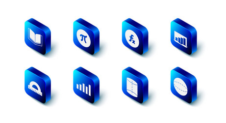 set pi symbol function mathematical laptop vector image