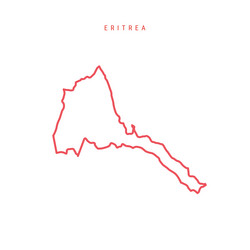 eritrea editable outline map vector image