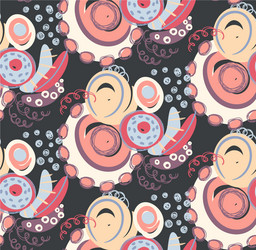 seamless pattern with hand drawn abstract vector image