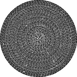 geometric circle element circular stonework vector image