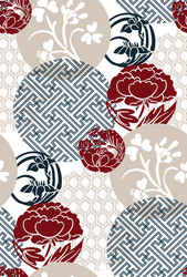 japanese chinese design seamless pattern heraldic Vector Image