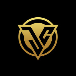 Jc logo letter monogram with triangle shape Vector Image