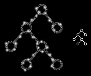 polygonal network mesh binary chart links vector image