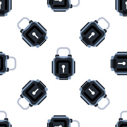 seamless pattern with closed padlock securing vector image