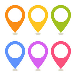 Set of bright map pointers Royalty Free Vector Image