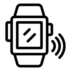 smartwatch connecting to wireless network using vector image