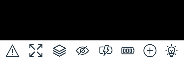 user interface line icons linear set quality vector image