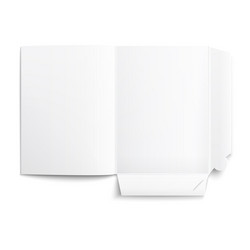 White empty unfolded folder vector