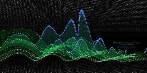 abstract background graph from color points vector image