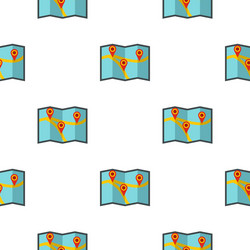 map with pointer pattern flat vector image