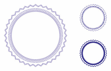 rosette seal frame mesh 2d model vector image
