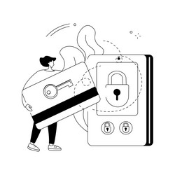 security access card abstract concept vector image