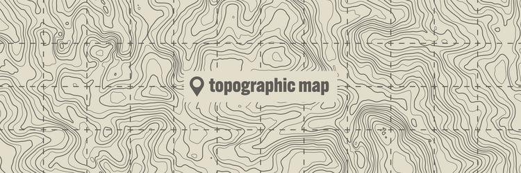 topographic map with contour lines geographic vector image