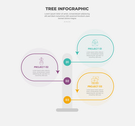 tree shape visualization infographic outline vector image