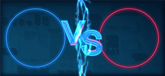 Versus battle template vs Royalty Free Vector Image