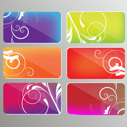 Abstract card with floral background vector