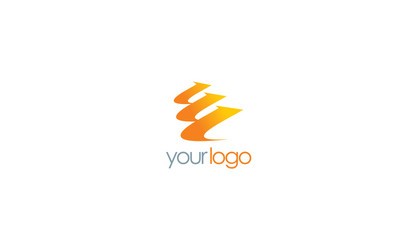 arrow loop level logo vector image