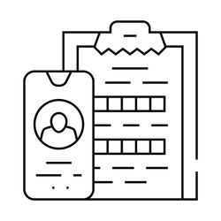 client questionnaire call center line icon vector image