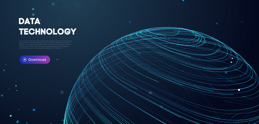 Data Flow Technology Abstract vector image