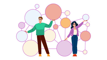 data knowledge graph vector image
