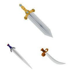 isolated object sword and dagger icon vector image