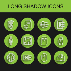 set line processor remote control video graphic vector image