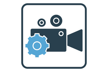 setting camera video icon related vector