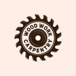 Woodwork logo design template Royalty Free Vector Image