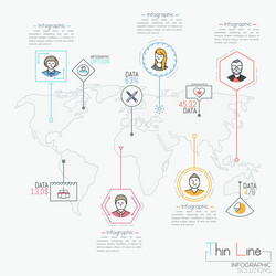 world map location marks text boxes vector image