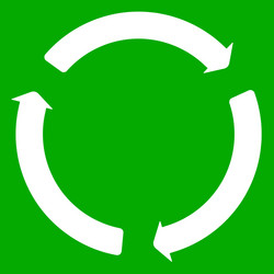 3 recycle arrows circular pointers vector image