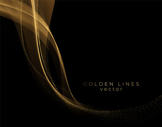abstract shiny color gold wave design element vector image
