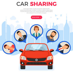 car sharing service concept vector